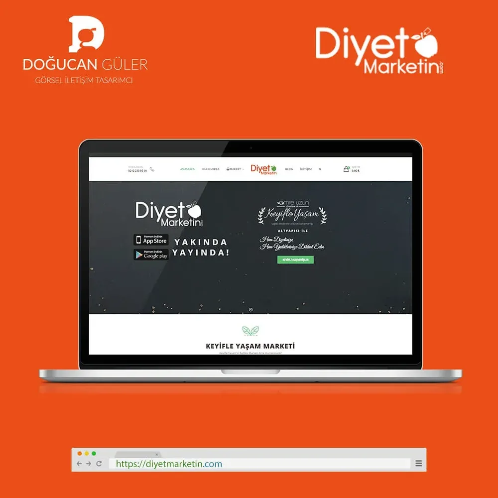 Diyet Marketin Kurumsal E-Ticaret Websitesi Tasarımı