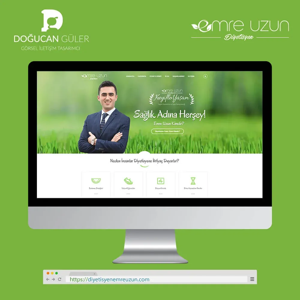 Diyetisyen Emre U. Kurumsal Websitesi Tasarımı görsel 1