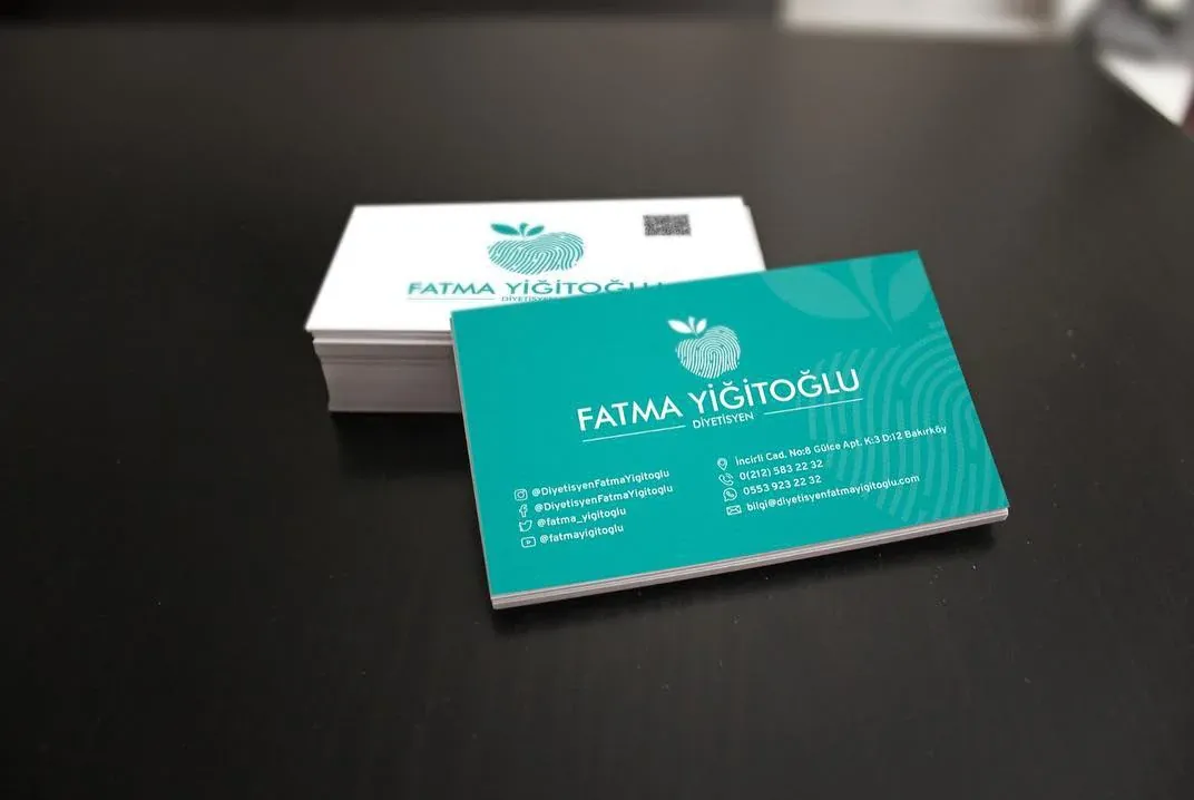 Diyetisyen Fatma Y. Kartvizit Tasarımı
