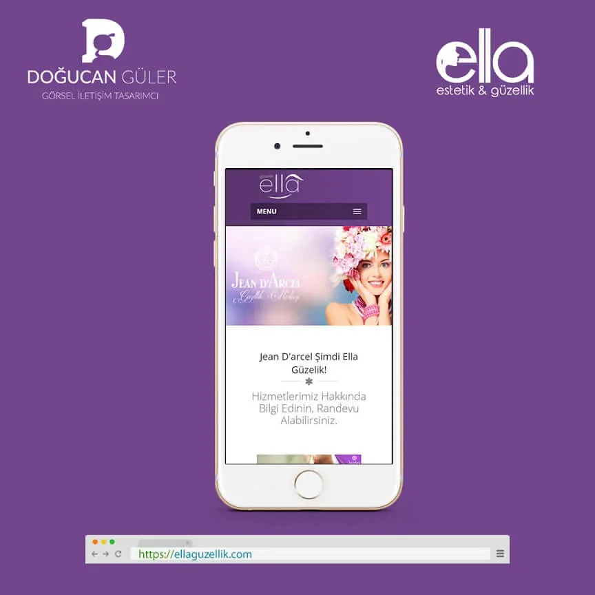Ella Güzellik Mobil Websitesi Tasarımı görsel 1