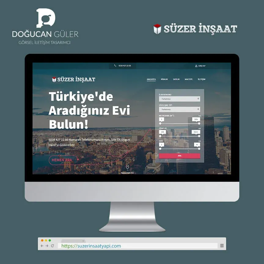 Süzer Construction Corporate Website Design image 1