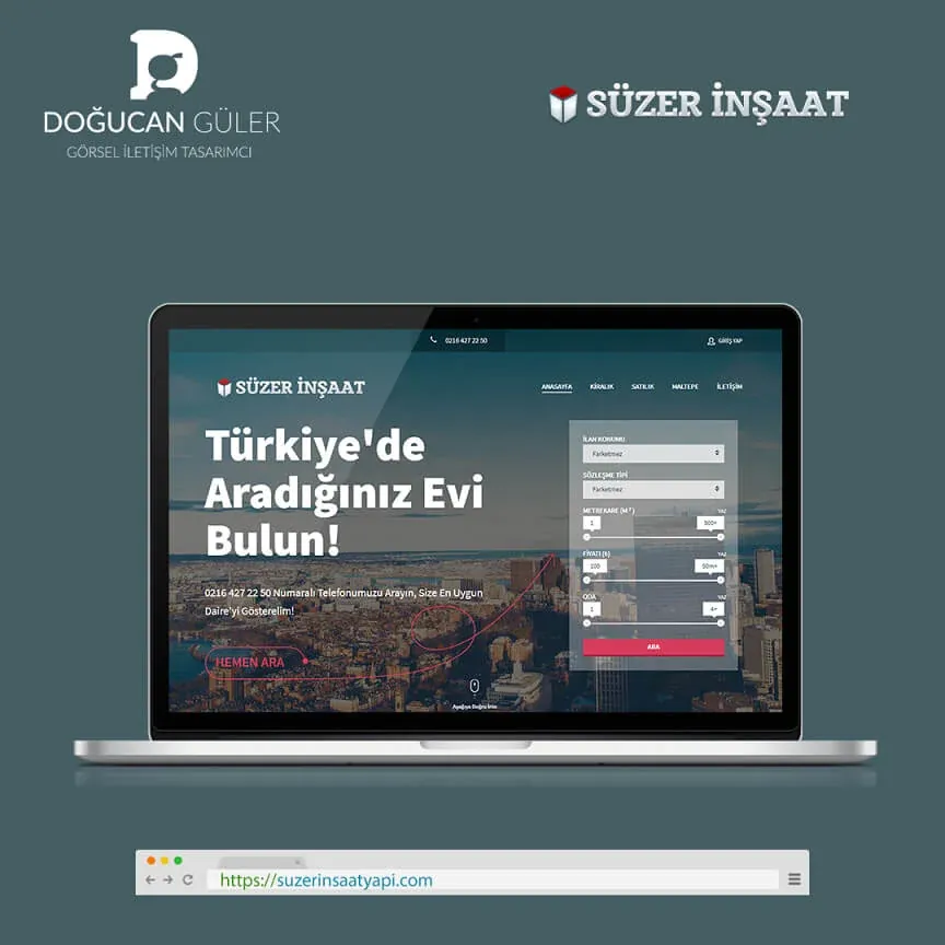 Süzer Construction Corporate Website Design image 2