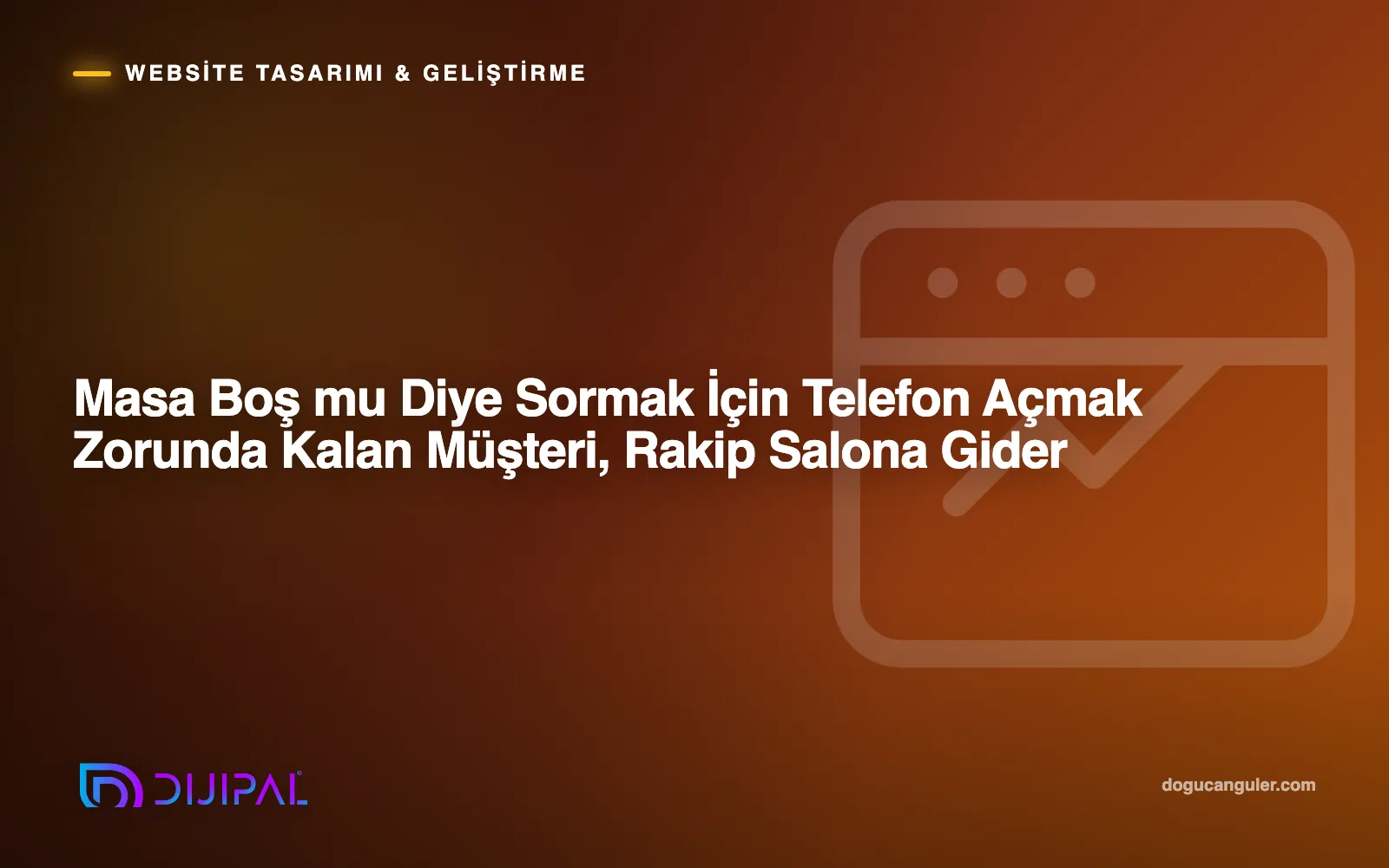 Masa Boş mu Diye Sormak İçin Telefon Açmak Zorunda Kalan Müşteri, Rakip Salona Gider