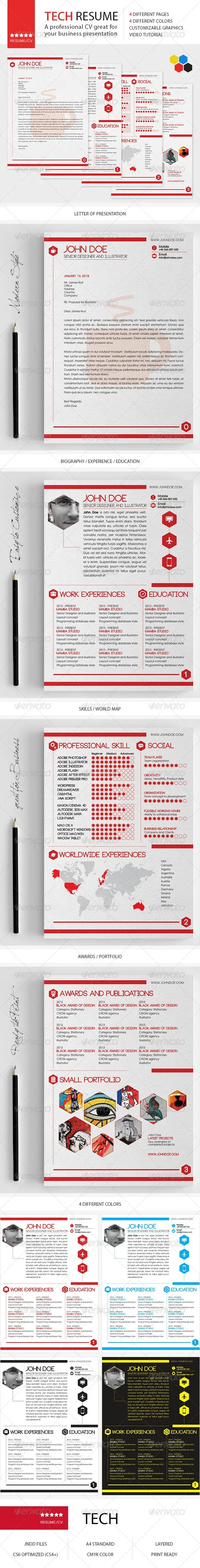 Technology-themed infographic resume