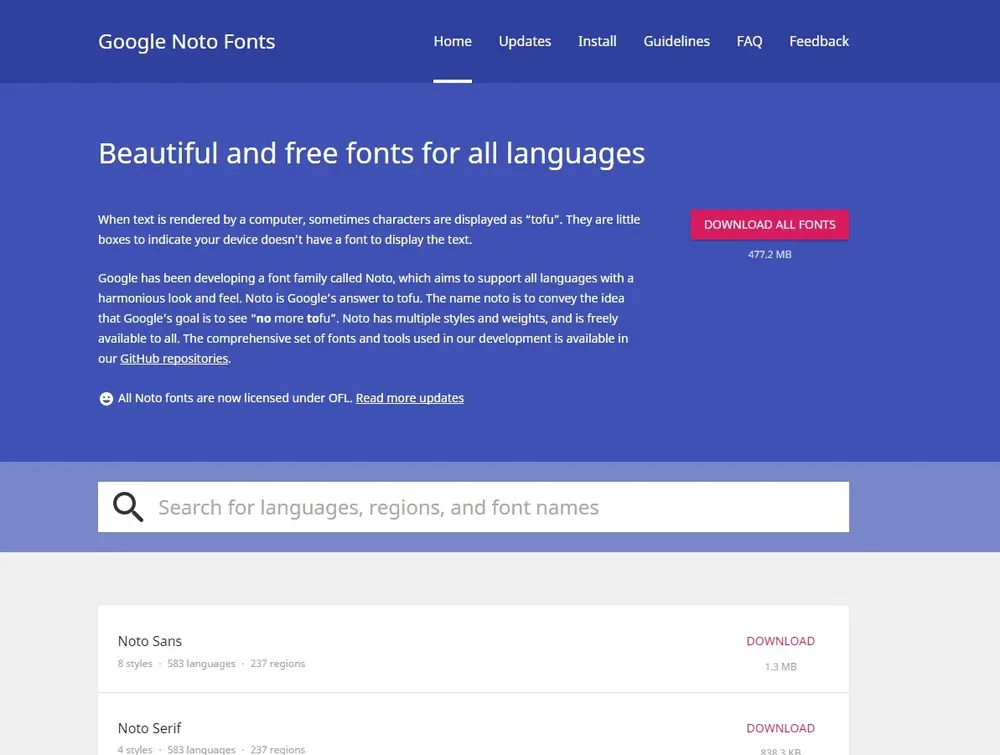 Google's New Free Font Covers More Than 800 Languages