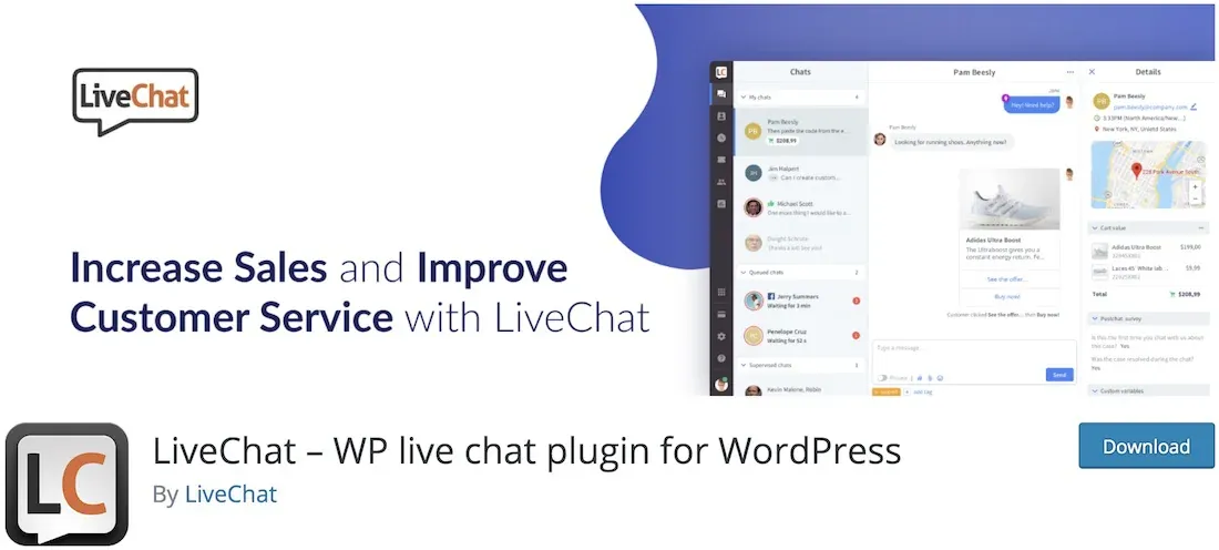 LiveChat WordPress müşteri hizmetleri destek eklentisi