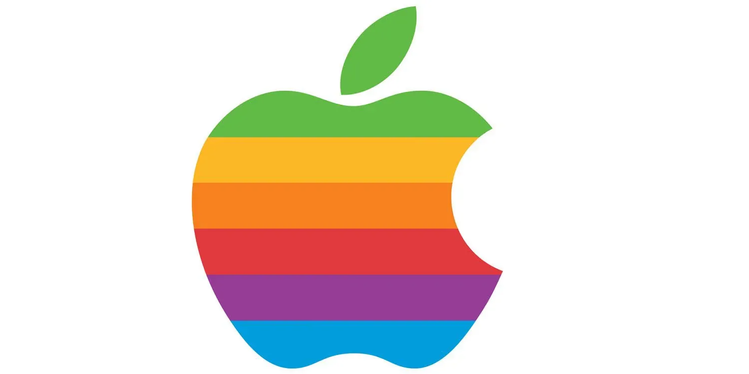 Apple's iconic rainbow-colored apple logo era