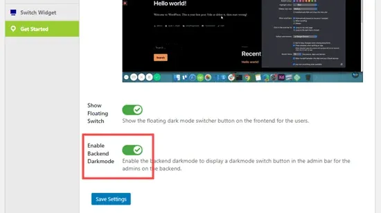 Enabling dark mode for the WordPress admin panel