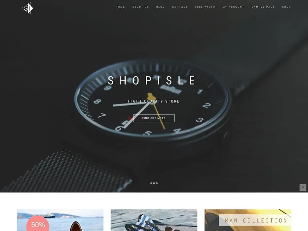 ShopIsle e-commerce WordPress theme