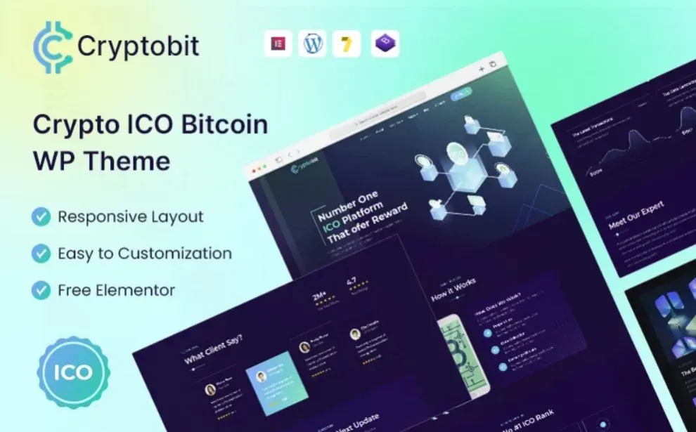 Cryptobit ICO ve NFT Marketplace Wordpress Teması