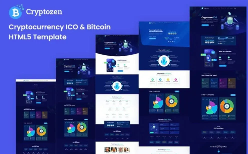 Cryptozen Kripto Para ve Bitcoin HTML5 Website Teması
