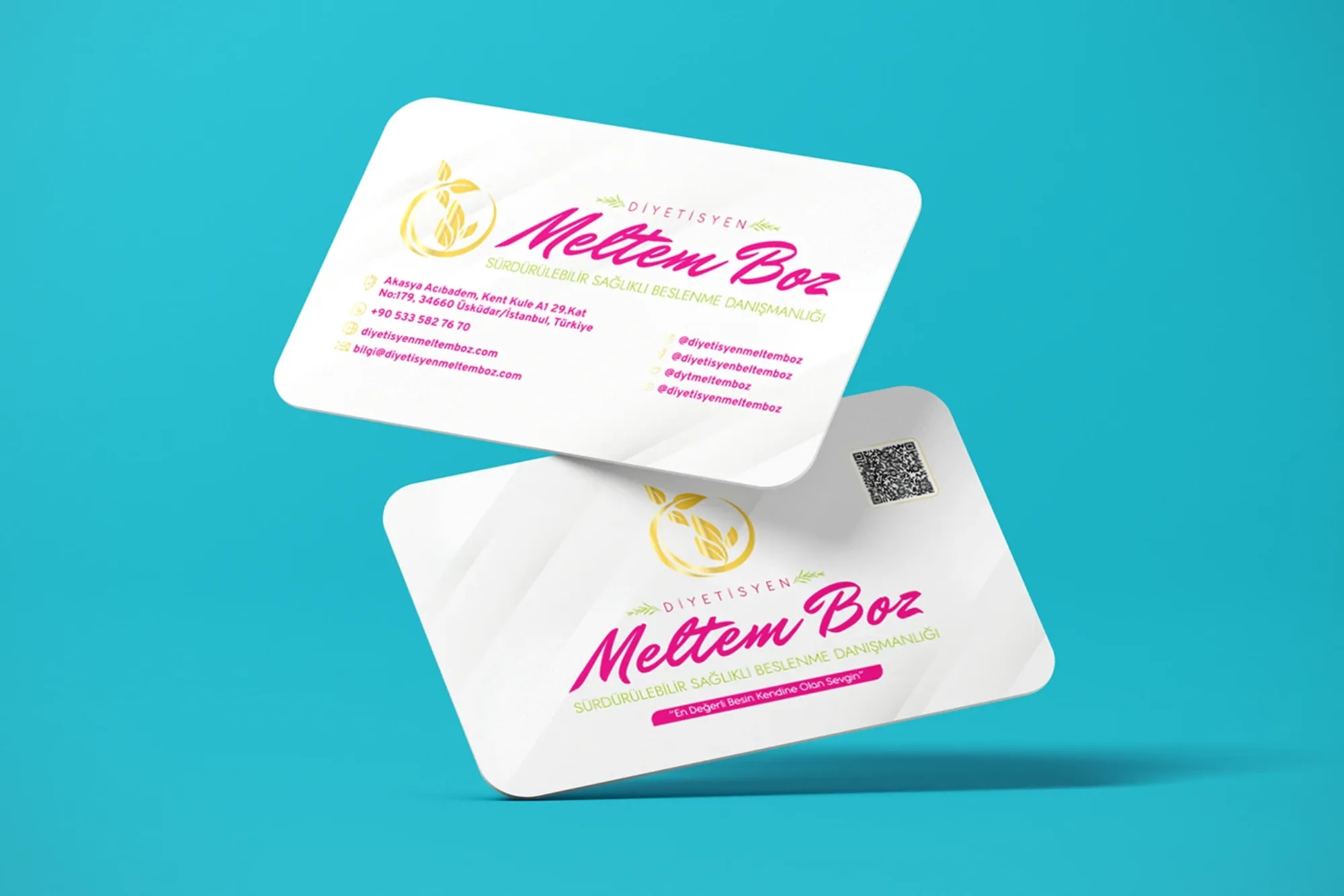 Business Card Design - Dietitian Meltem B. görsel 1