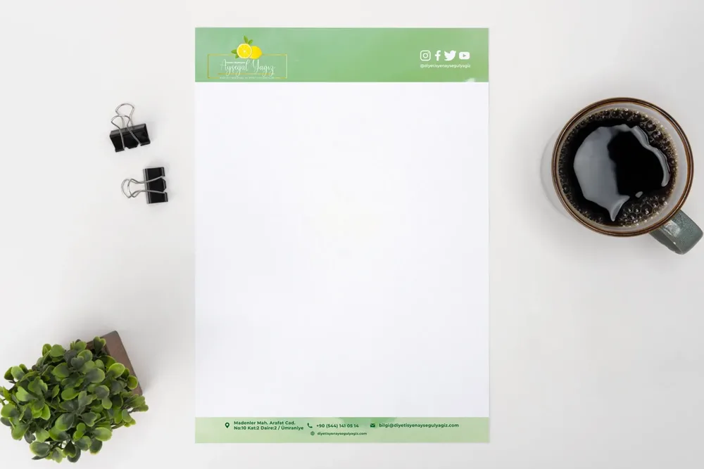 Letterhead Design - Dietitian Ayşegül Y. image 2