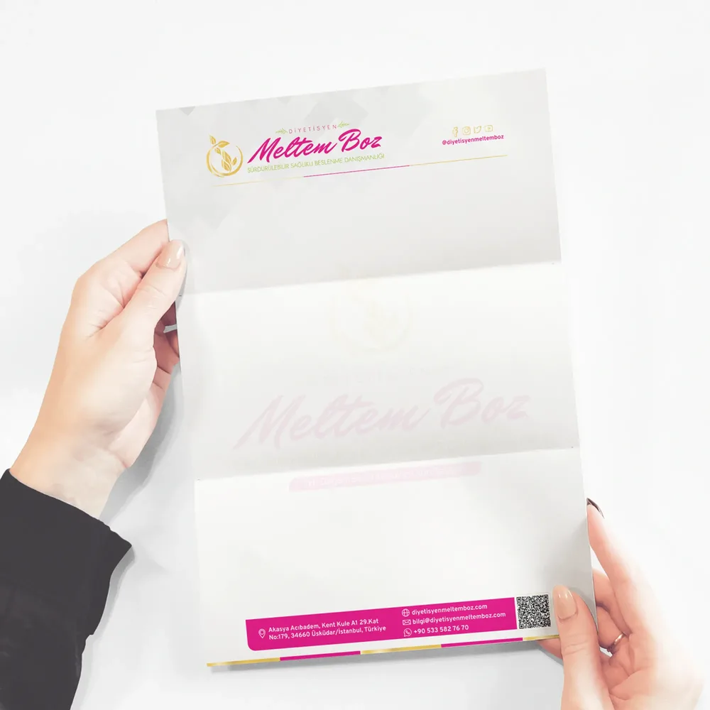 Letterhead Design - Dietitian Meltem B.