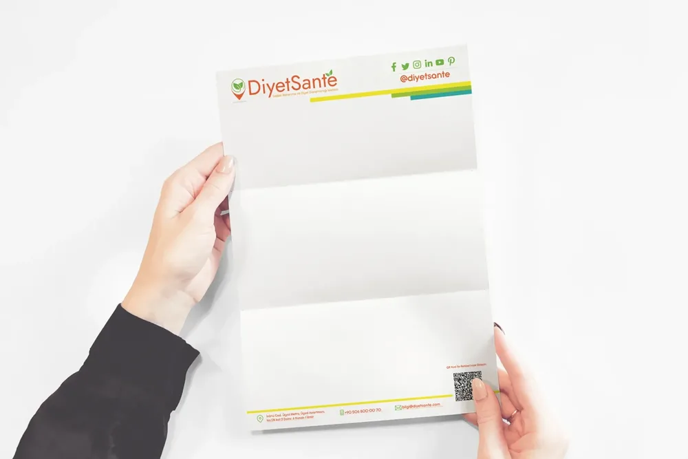 Letterhead Design - Diyetsante Nutrition Center image 2