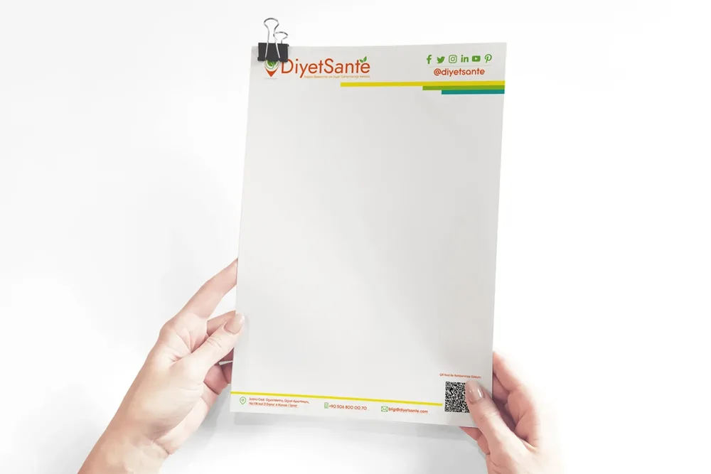 Letterhead Design - Diyetsante Nutrition Center image 3