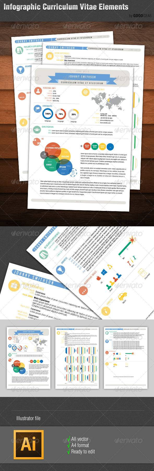 Infographic Curriculum Vitae Resume Elements - http://graphicriver.net/item/infographic-curriculum-vitae-resume-elements/5238032?WT.ac=search_thumb&WT.z_author=GoodIdeas