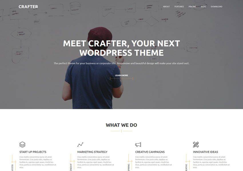 Crafter Ücretsiz WordPress Teması WP Responsive Business Kurumsal