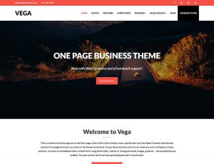 Vega free one page business WordPress theme