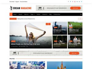 cream magazine free wordpress theme