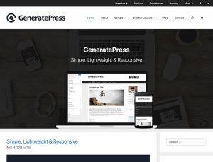 generatepress free wordpress theme